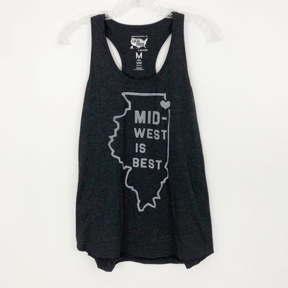 Local Pride Illinois “Midwest is Best” Racerback Tank
